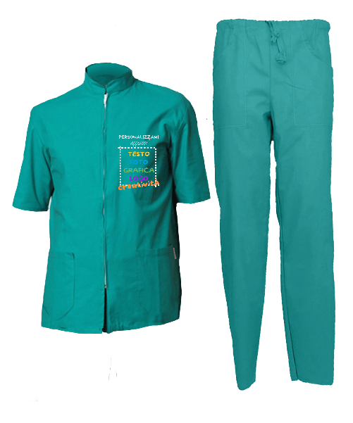 Divisa unisex casacca zip taglie da S a XXL Personalizzazione inclusa made in italy M bianco